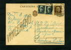 F471 STORIA POSTALE  R.S.I. CARTOLINA  POSTALE VINCEREMO C. 30 + C. 15 X 2 - Marcophilia