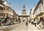 Cpsm Pontarlier , Rue De La République Magasins Et Voiture Ds Citroen - Pontarlier