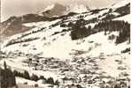 Cpsm, Les Gets (Hte-Savoie), Vue Générale Sous La Neige Et Le Pic De Marcelly - Les Gets