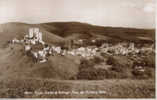 Rppc CORFE CASTLE DORSET ENGLAND Village & Castle Ruins FROM PURBECK HILLS C-ukn - Other & Unclassified