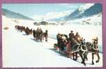 DAVOS - Schlittenfahrt Nach Spinabad-Monstein Und Sertig-Dörfli. Gelauft 1958. 2 Scans - Davos