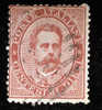 1879 REGNO 10C CARMINIO SASS 38 ANNULLO NUMERALE A BARRE - Oblitérés