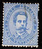 1879 REGNO 25C AZZURRO SASS 40 - Oblitérés