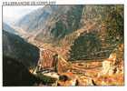 CPSM. VILLEFRANCHE DE CONFLENT. VUE GENERALE DE LA VALLEE AVEC LA VILLE FORTIFIE ET FORT LIBERIA. DATEE 1994 - Port Barcares