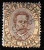 1889 REGNO 1 LIRA BRUNO E GIALLO SASS 48 - Oblitérés