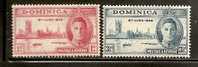 DOMINICA - GRANDES SERIES - VICTOIRE - 1946 Yvert # 107/108 - MINT (H) - Dominica (1978-...)