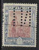 M940 - ARGENTINIEN / ARGENTINA - 1912 - MI#: 181 X, USED PUNCHED  " INUTILIZADO "  - AGRICULTURE - Oblitérés