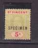 SAINT VINCENT.EDOUARD VII N°70 SPECIMEN - St.Vincent (1979-...)