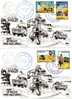 2 Cartes  9° RALLYE  PARIS - ALGER - DAKAR  Le 22/1/1987 - Automobilismo