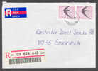 Sweden Registered Recommandéee Eilboten Deluxe Laxå Cancel Cover 1992 Bird Mauersegler - Storia Postale