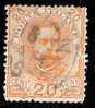 1891/1896 REGNO 20C ARANCIO SASS 61 - Afgestempeld