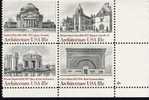 US Scott 1931a (1928 1929 1930 1931) - Plate Block Of 4 Lower Right Plate No 4 - American Architecture - - Mint - Numéros De Planches