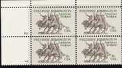 US Scott 1934 - Plate Block Of 4 Left Plate No 12 7 - Frederic Remington 18 Cent - Mint Never Hinged - Plaatnummers