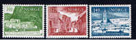 N Norwegen 1975 Mi 700-02** Denkmalschutzjahr - Unused Stamps