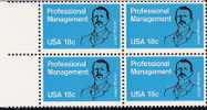 US Scott 1920 - Block Of 4 - Professional Management 18 Cent - Mint Never Hinged - Blocs-feuillets