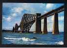 Postcard Railway Train Crossing The Forth Bridge Scotland -  Ref 360 - West Lothian