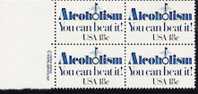 US Scott 1927 - Copyright Block Of 4 - Alcoholism 18 Cent - Mint Never Hinged - Blocs-feuillets