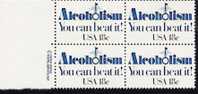 US Scott 1927 - Copyright Block Of 4 - Alcoholism 18 Cent - Mint Never Hinged - Blocks & Sheetlets