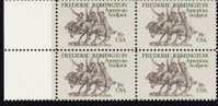 US Scott 1934 - Block Of 4 - Frederic Remington 18 Cent - Mint Never Hinged - Hojas Bloque