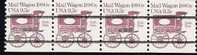 US Scott 1903a Precanceled - Strip Of 4 - Mail Wagon 1880s - 9.3 Cent - Mint Never Hinged - Roulettes