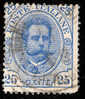 1891/1896 REGNO 25C AZZURRO SASS 62 - Usati