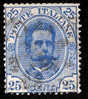 1891/1896 REGNO 25C AZZURRO SASS 62 - Afgestempeld