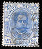 1891/1896 REGNO 25C AZZURRO SASS 62 - Usados