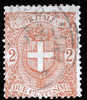 1896/1897 REGNO 2C ROSSO BRUNO SASS 66 - Used