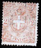 1896/1897 REGNO 2C ROSSO BRUNO SASS 66 - Oblitérés