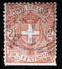 1896/1897 REGNO 2C ROSSO BRUNO SASS 66 - Usati