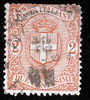 1896/1897 REGNO 2C ROSSO BRUNO SASS 66 - Used