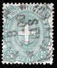 1896/1897 REGNO 5C VERDE SASS 67 - Afgestempeld