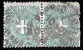 1896/1897 REGNO COPPIA DI 5C VERDE SASS 67 - Usados