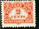 1939 Newfoundland 2 Cent Postage Due #J2 MLH - Back Of Book