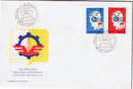 RO Rumänien 1969 Mi 2764-65 FDC EUROPA - Briefe U. Dokumente