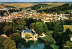 Carte Postale 77. Lorrez-le-Bocage  Et Le Chateau   Vue D´avion  Trés  Beau Plan - Lorrez Le Bocage Preaux