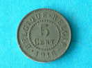 1916 FR/VL - 5 CENT ( Duitse Bezetting - Zinc ) - ZF ! - 5 Cents