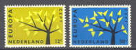 Netherlands 1962 Mi. 782-83 Europa CEPT Tree With 19 Leaves Baum Mit 19 Blättern MNH** - Neufs