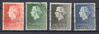 Netherlands 1954-57 Mi. 647-48, 661, 706 Königin Queen Juliana High Values - Usados