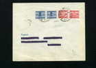 F576 STORIA POSTALE REPUBBLICA SOCIALE R.S.I. MISTA COPPIA SEGNATASSE C.10 SOPRASTAMPA + COPPIA C. 20 FIRMA PERITO OLIVA - Taxe