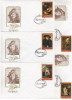 Russia USSR 1976 FDC X5 370th Birth Anniversary Of Rembrandt, Painter Painting Art - FDC