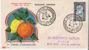 ALGERIE , FDC Enveloppe 1er Jour  : Yt 311 , 3me Congrés D´agrumiculture ALGER , Superbe - FDC