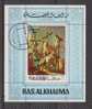 Ras Al Khaima 1 BF Obl : Peinture De Tiepolo , La Cruxifiction - Religión