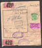 Belgium Railway Chemin De Fer Spoorwegen Document No. 420 Cancel 17/7/1947 Auvelais Colis Postal Postcollo - Andere & Zonder Classificatie