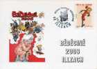 BEDECINE 2006 ILLZACH Carte Officielle Festival CAUVIN Cachet Agent 212 Timbre SPIROU (1) - Bandes Dessinées