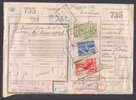 Belgium Railway Chemin De Fer Spoorwegen Document No. 735 Cancel 4/7/1947 Bruxelles Brussel Duouesnoy Colis Postal - Otros & Sin Clasificación