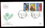 Israel Scott # 798 - 800 FDC Strip Of Three With Tabs. Trees Of Israel - Briefe U. Dokumente