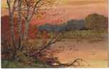 PFB #7806 Country Lake Scene On Embossed C1900/10s Vintage Postcard - Voor 1900