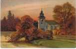 PFB #7806 Country Church And Lake Scene On Embossed C1900/10 Vintage Postcard - Avant 1900