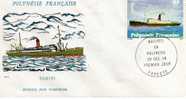 NAVIRES EN POLYNESIE 1ER JOUR FDC 29/12/1978 PAPEETE Y/T 124 - Cartas & Documentos